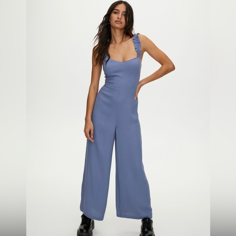 Aritzia Sunday Best Blue Pant Romper, Sz 10 (Small)